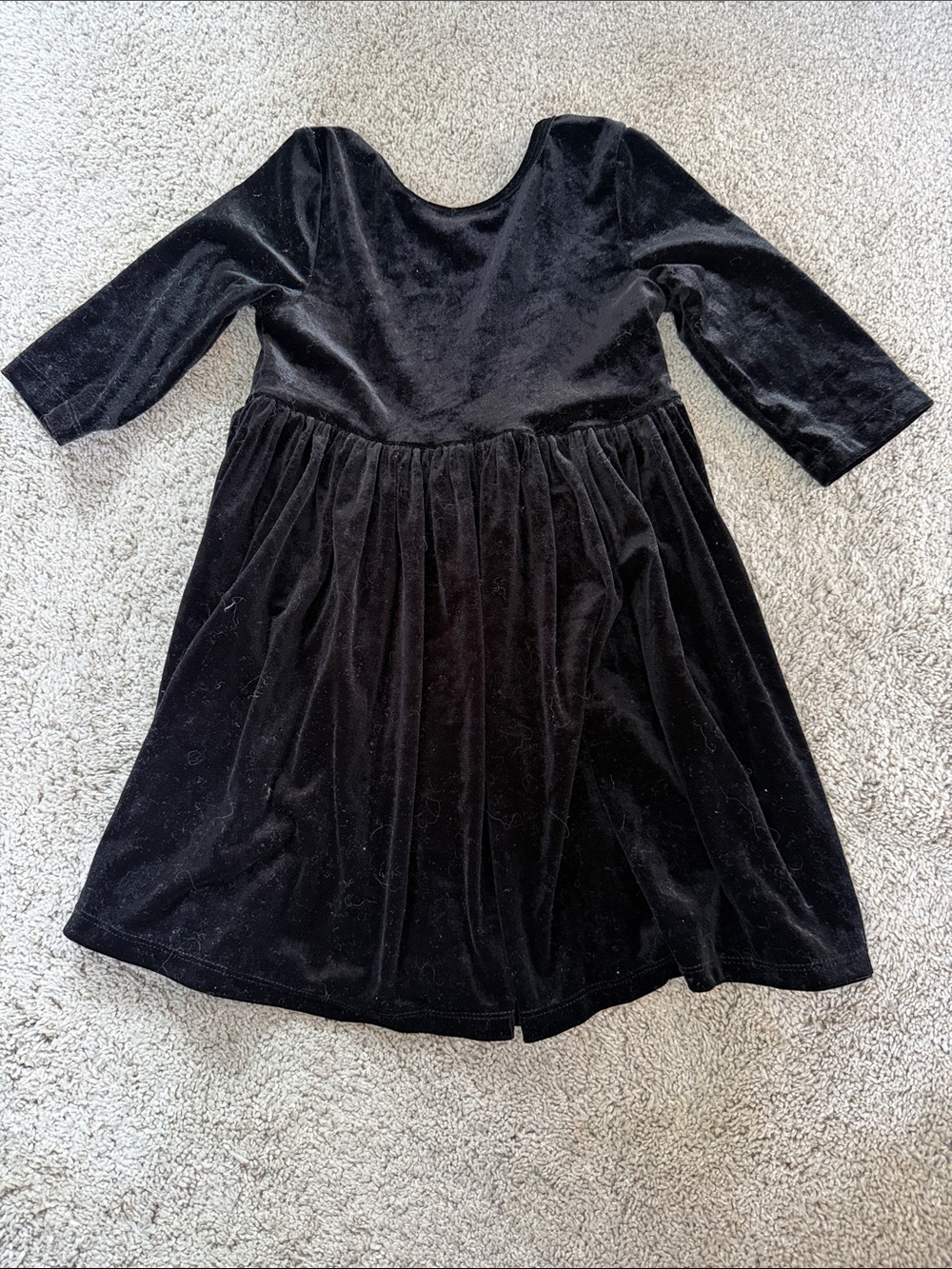 Mila & Rose Black Velvet Twirl Dress